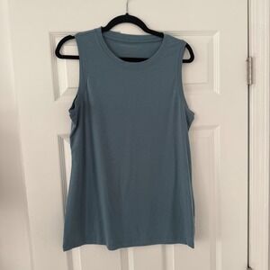 Athleta Blue Sleeveless Tank Top Athletic Workout Athleisure M Solid Workout Gym